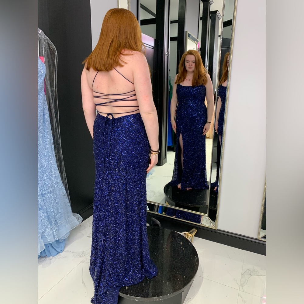 Blur Sequin Prom Dress